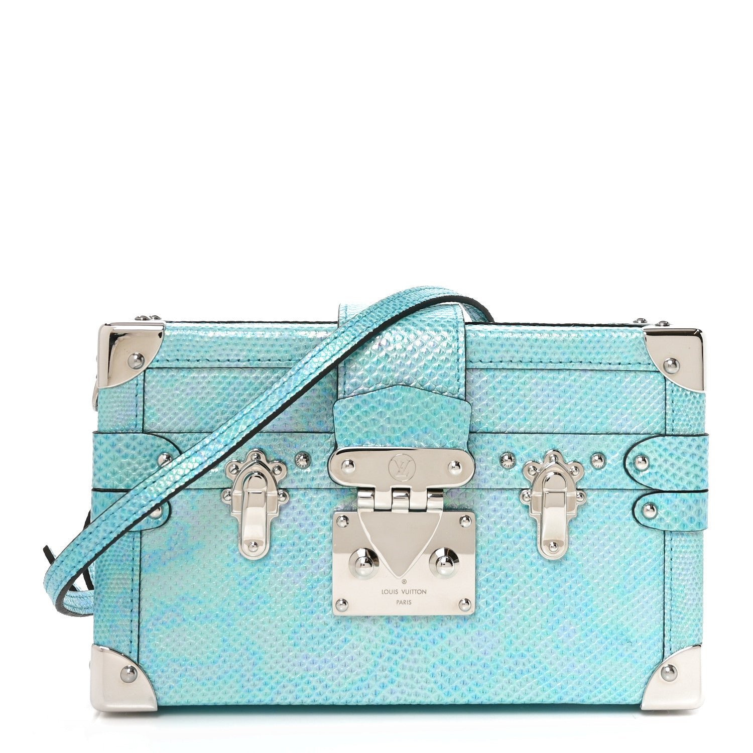 Louis Vuitton Iridescent Karung Petite Malle Blue Petrol