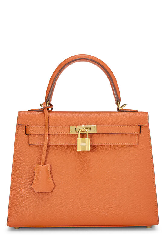 Hermes Orange Poppy Epsom Kelly Sellier 25