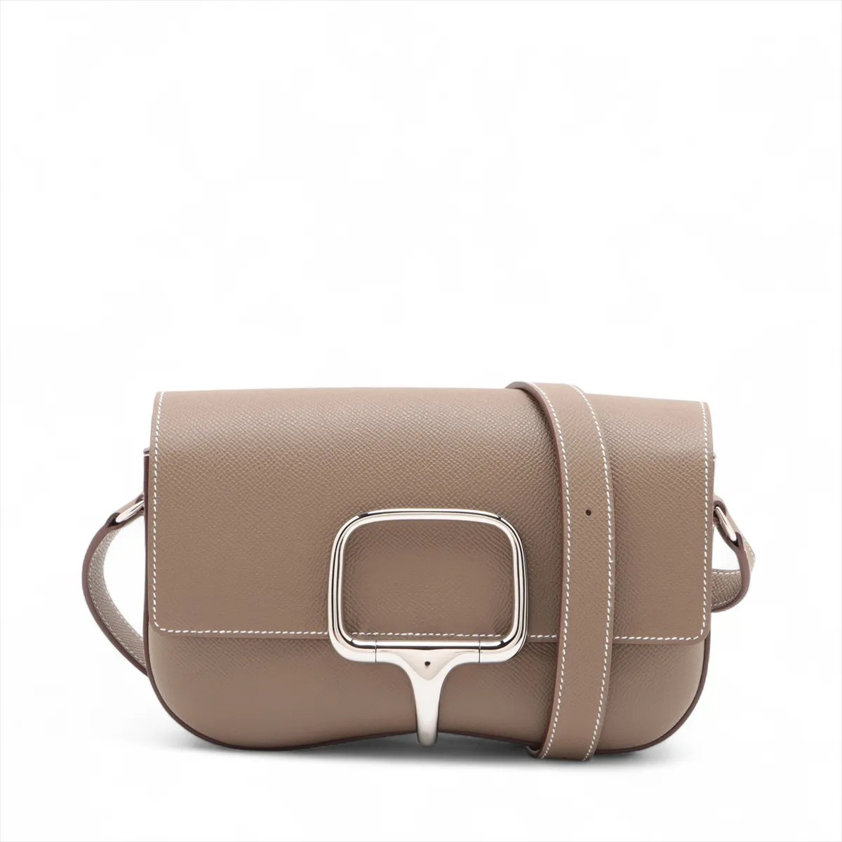 Hermès Della Cavalleria Elan Veau Epsom Etoupe Silver Metal Fittings