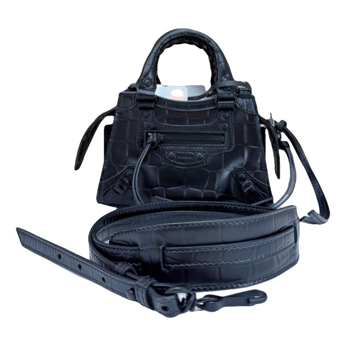 City leather handbag
