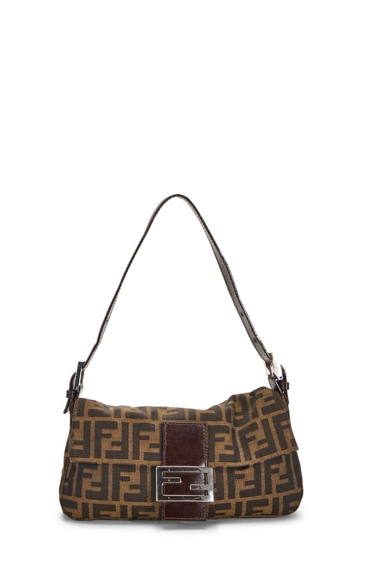 Brown Zucca Canvas Baguette