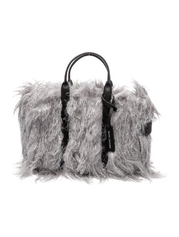 Faux Fur Top Handle Bag