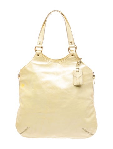 Leather Top Handle Bag Large