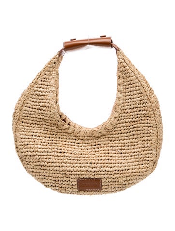 Staud Raffia Moon Raffia Bag