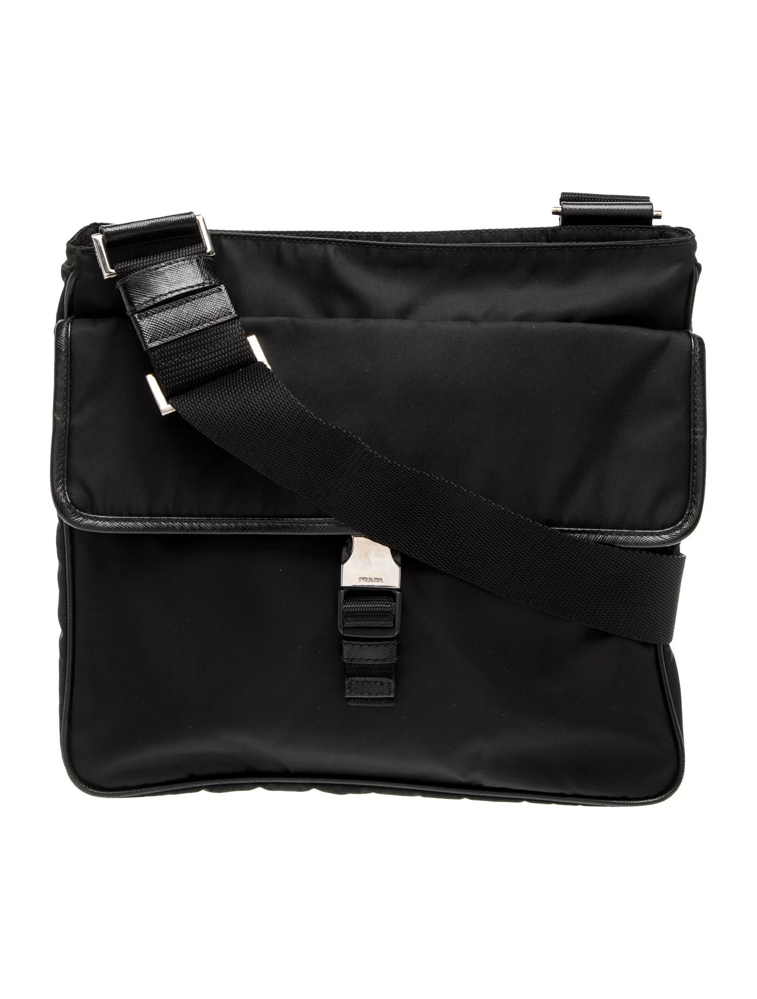 Saffiano Leather Tessuto Nylon Viaggio Messenger Bag Small