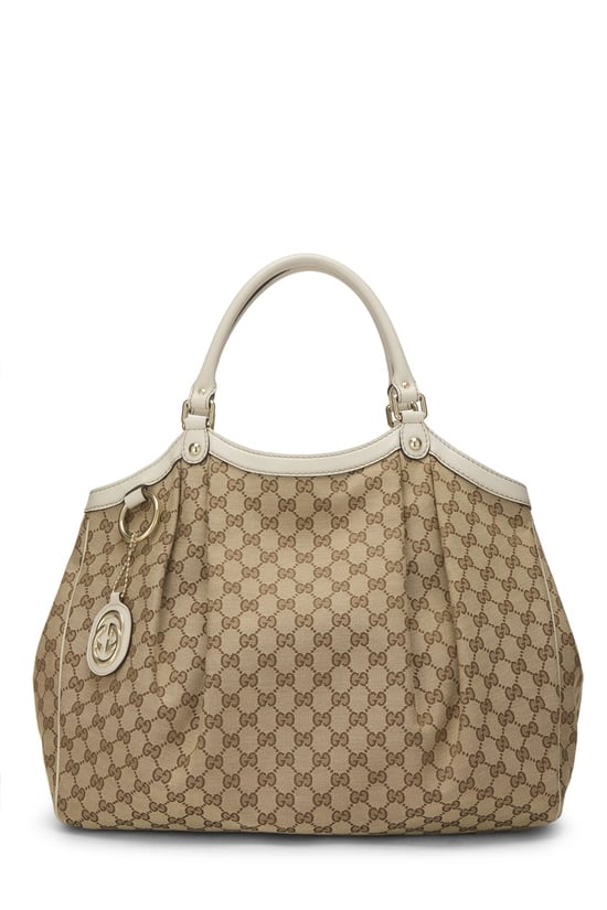 White Original GG Canvas Sukey Tote Large