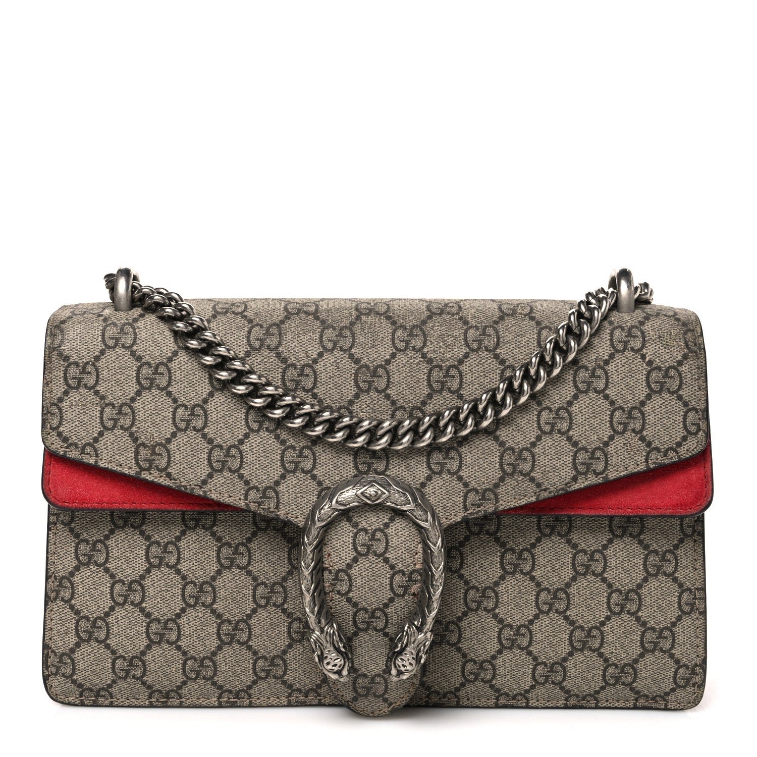 Gucci GG Supreme Monogram Small Dionysus Shoulder Bag Red