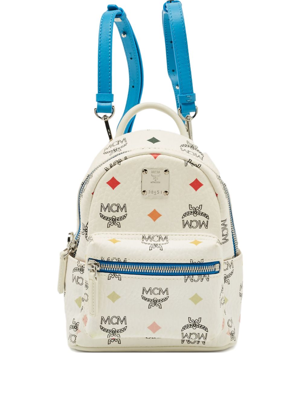 MCM mini Stark coated canvas backpack