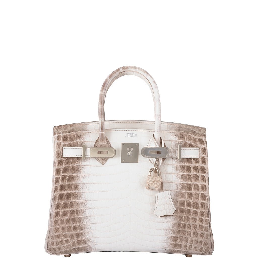 Hermes Hermès Birkin 25 Himalayan White Niloticus Crocodile Palladium Hardware