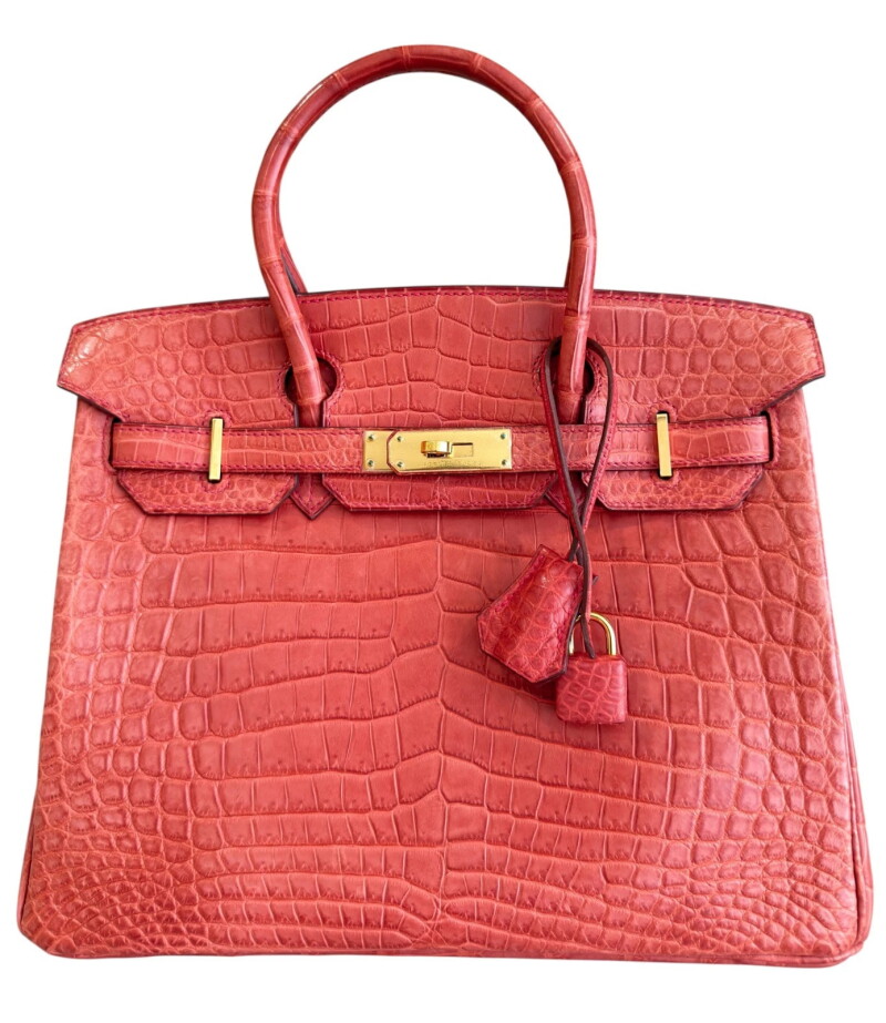 Sanguine Matte Niloticus Crocodile Birkin 30 Gold Hardware, 2010