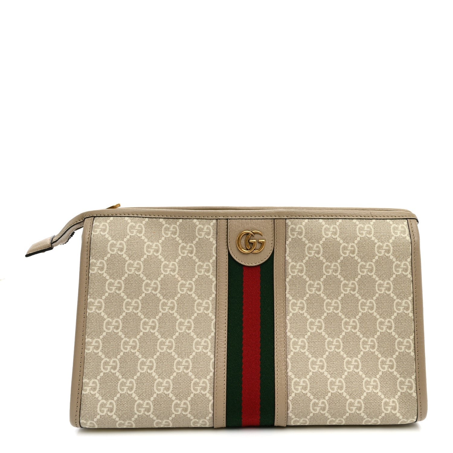 Gucci GG Supreme Monogram Web Ophidia GG Toiletry Case Beige Mystic White Oatmeal
