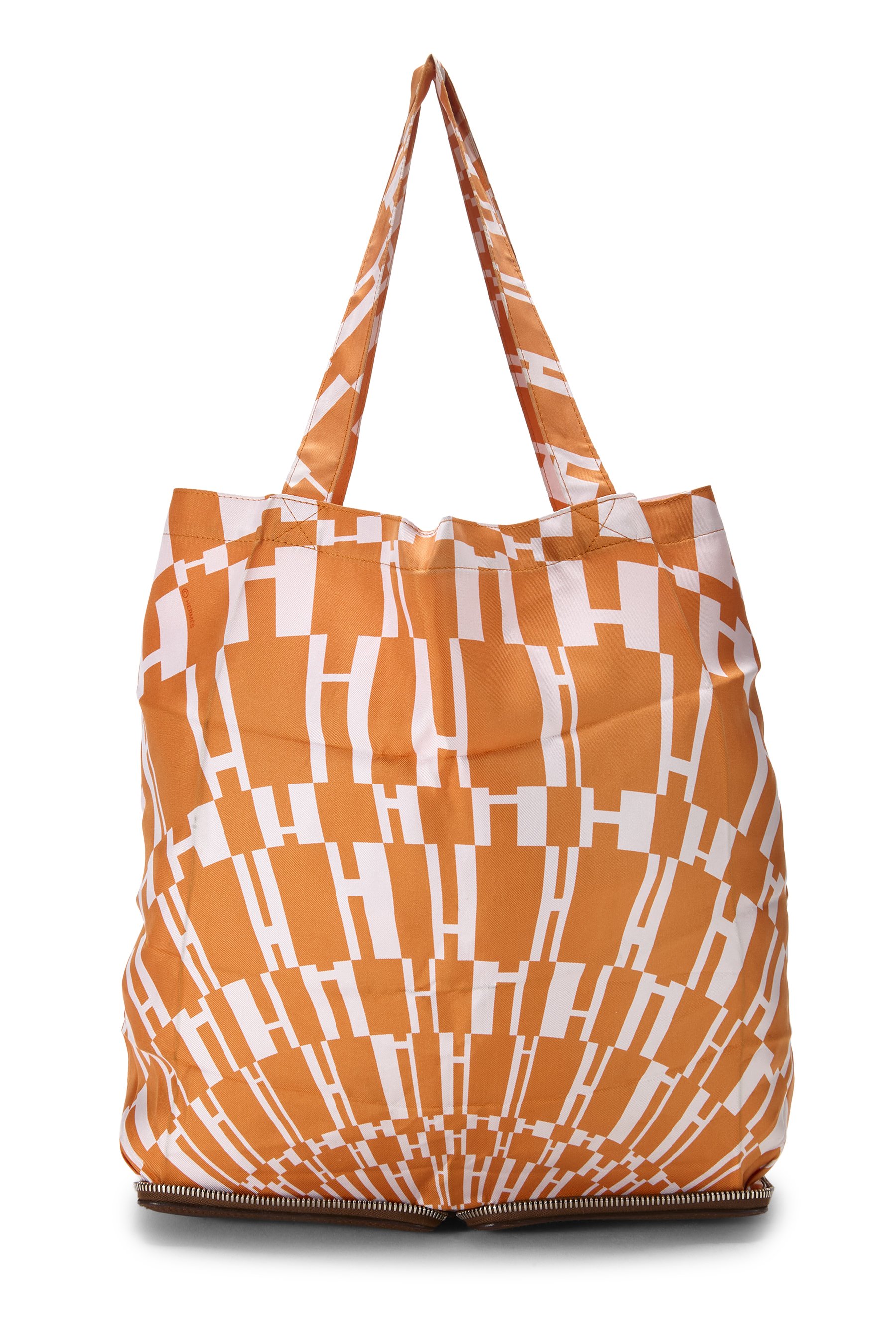 Hermes Orange Op'h Silky Pop Tote