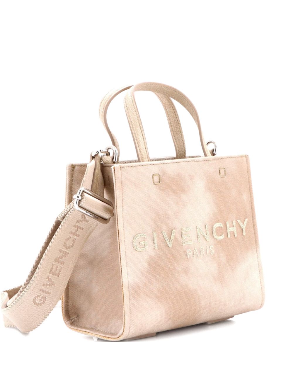 G- Printed Canvas Mini tote bag