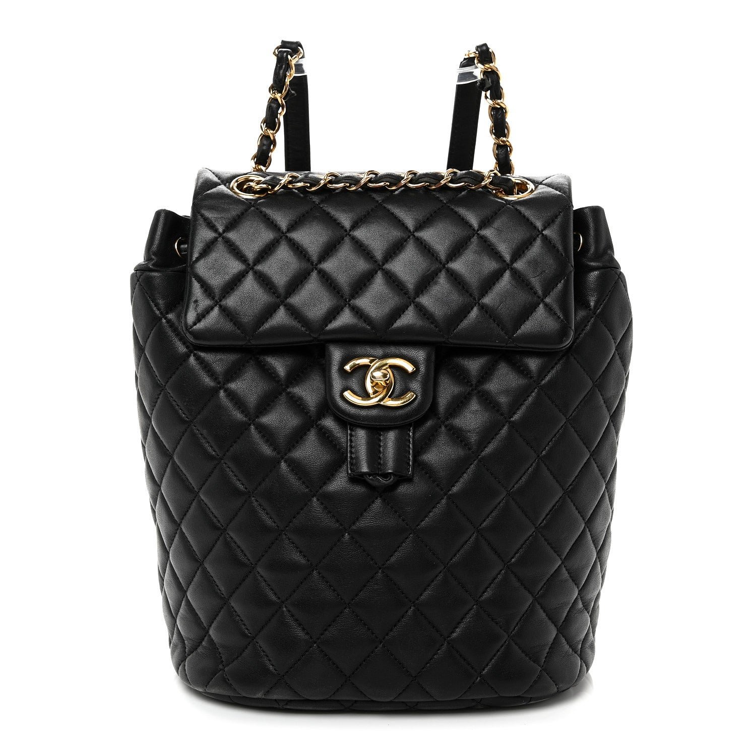Chanel Lambskin Quilted Small Urban Spirit Backpack Black