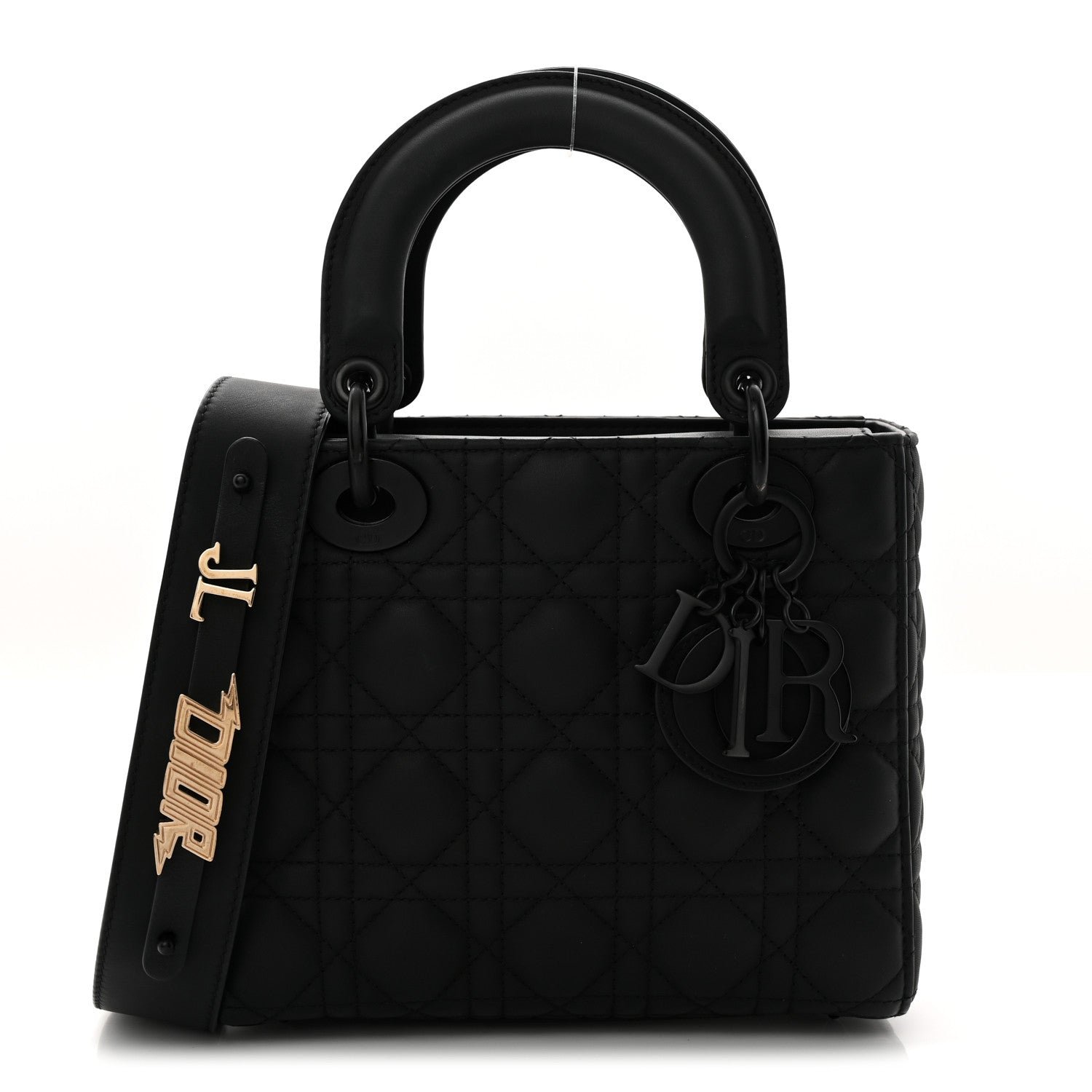 Christian Dior Ultra Matte Calfskin Cannage Small My ABCDior Lady Dior Black