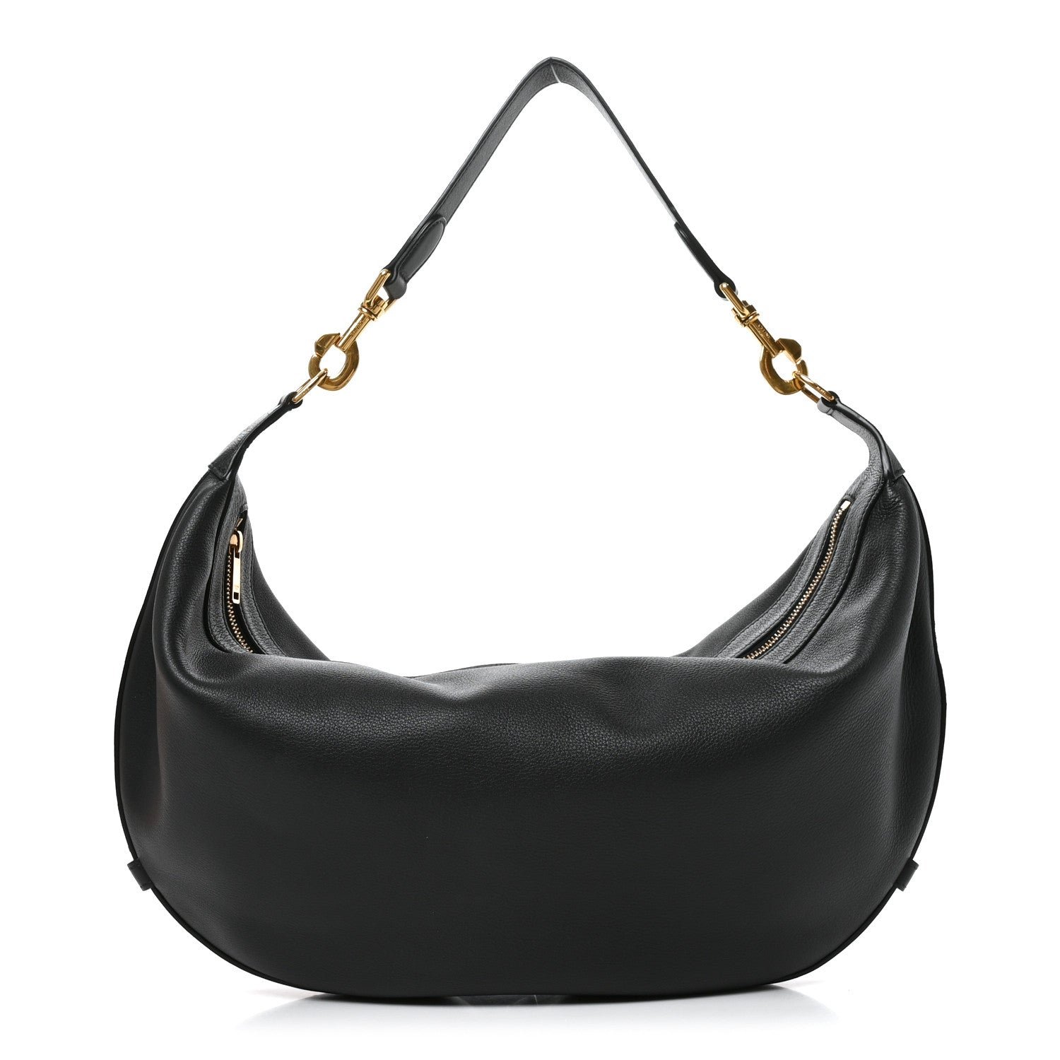 Celine Supple Calfskin Medium Strap Leandre Shoulder Bag Black