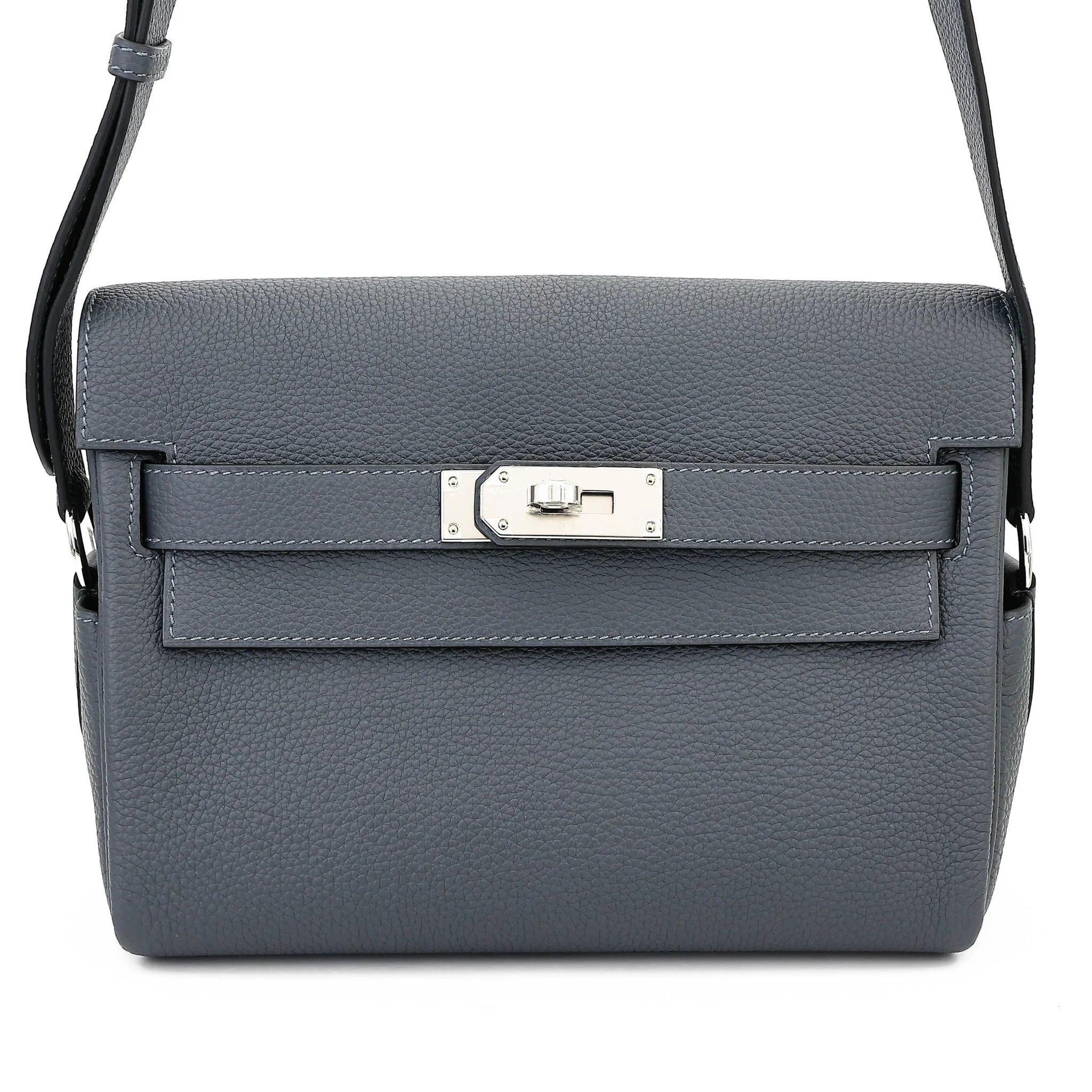 Brand New ( Rank N ) HERMÈS Kelly Messenger PM Gris misty (H0) Togo Palladium hardware G (2026)