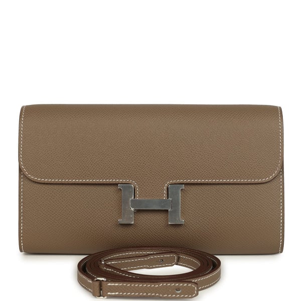 Hermes Hermes Constance Wallet To Go Etoupe Epsom Palladium Hardware