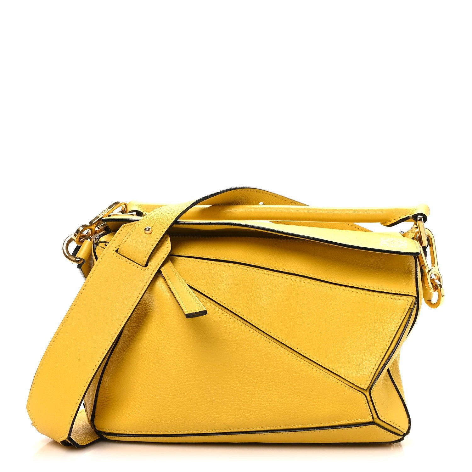 Loewe Calfskin Small Puzzle Bag Yellow