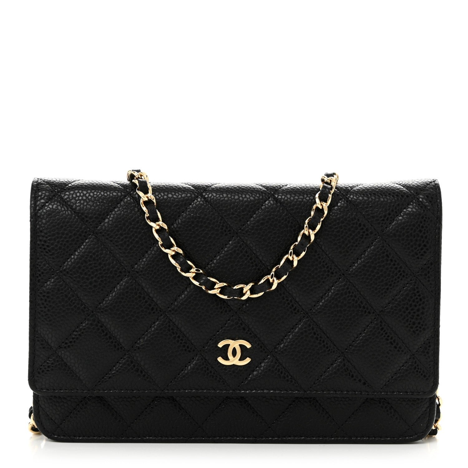 Chanel Caviar Quilted Wallet on Chain WOC Black