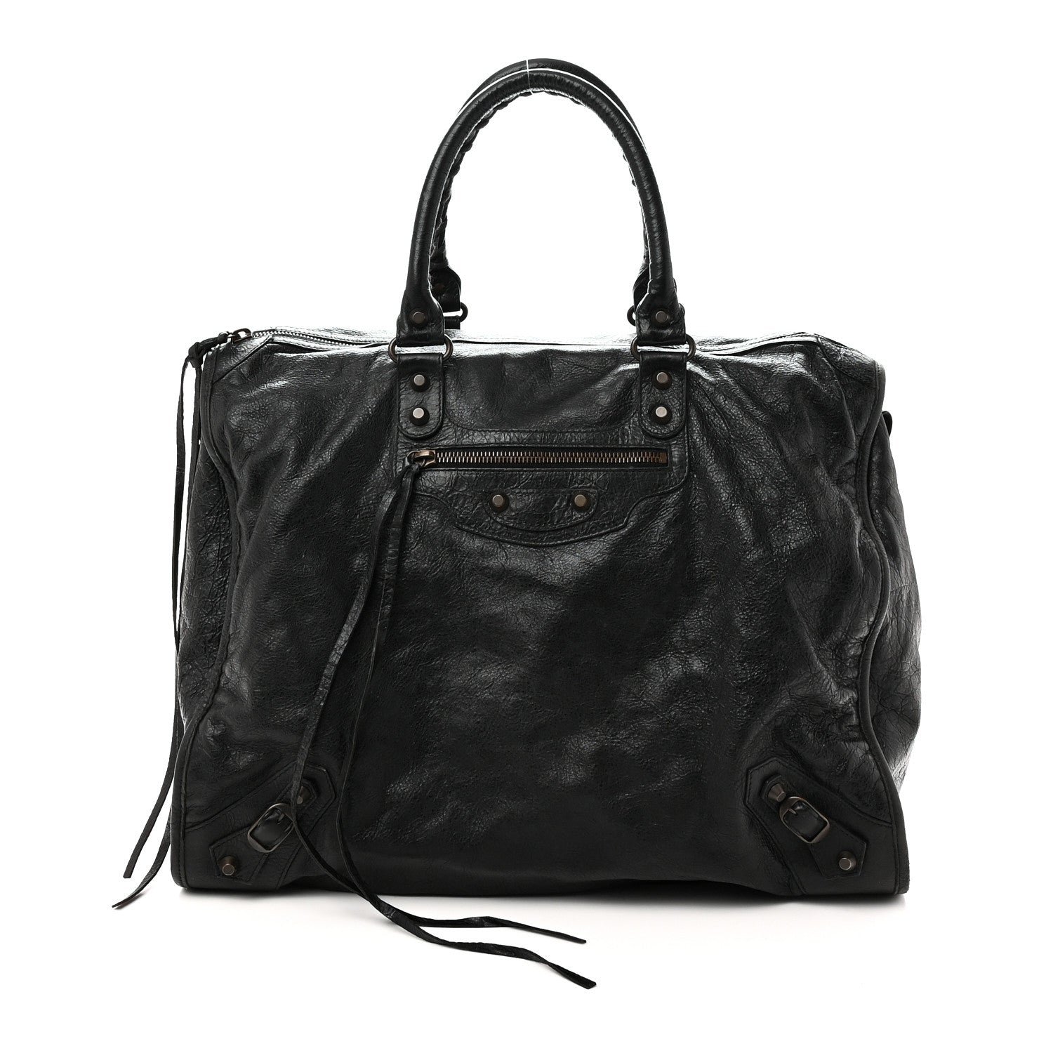 Balenciaga Agneau Classic Hardware Kraft Black