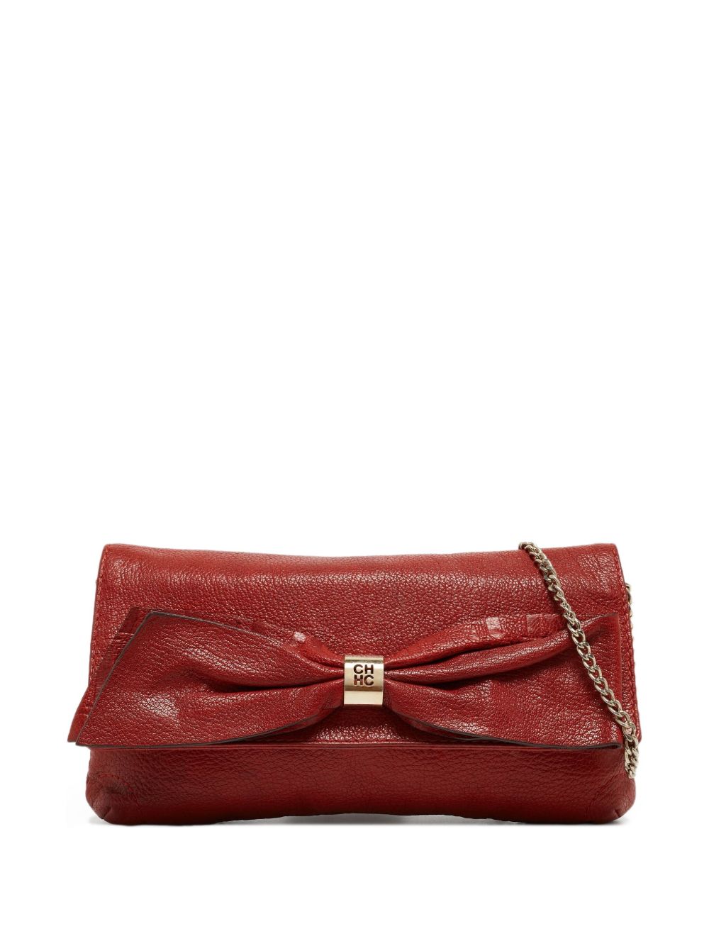 pre-owned CH bow detail leather clutch