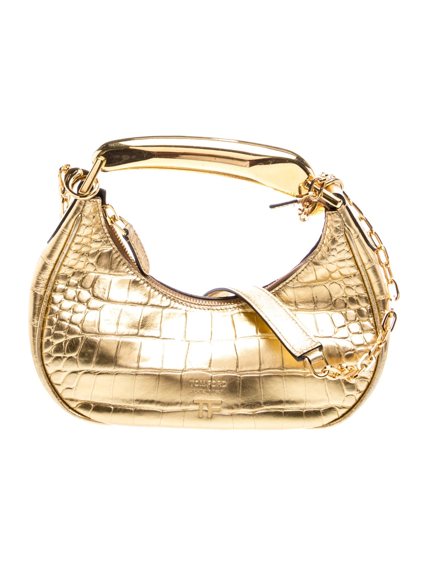 Embossed Leather Mini Bianca East West