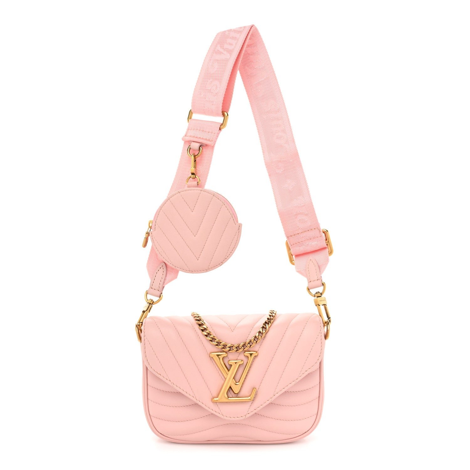 Louis Vuitton Calfskin New Wave Multi Pochette Rose Ballerine