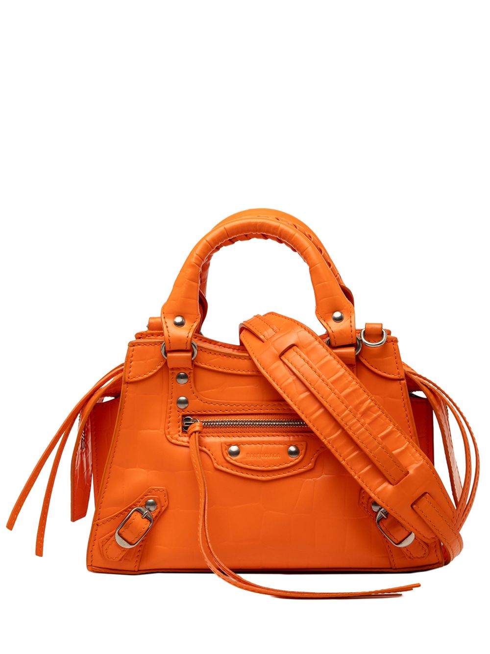 2020 Mini Croc Embossed Calfskin Neo Classic City satchel