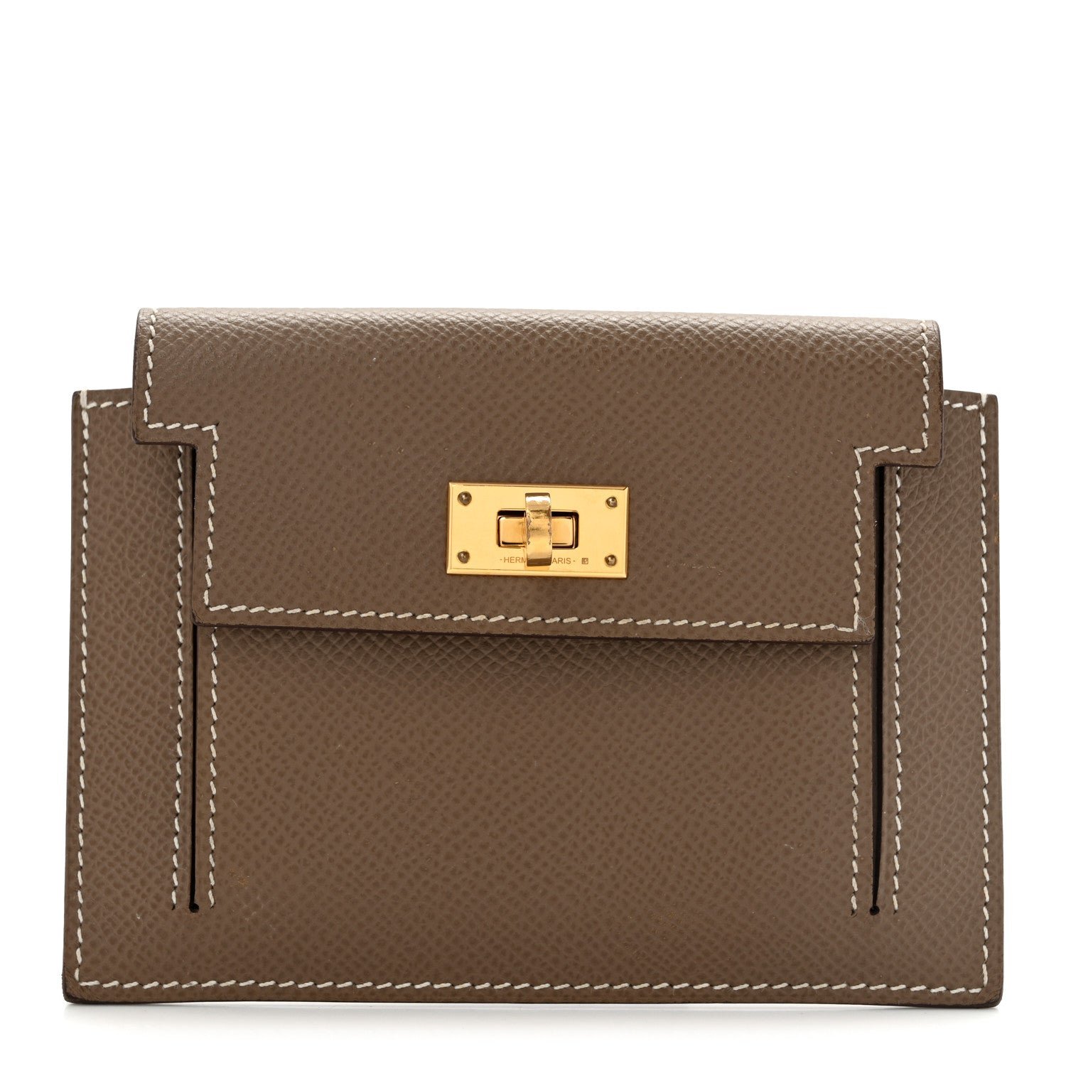 Hermes Epsom Kelly Pocket Compact Wallet Etoupe