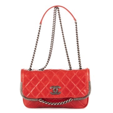 Leather Chain Single Flap