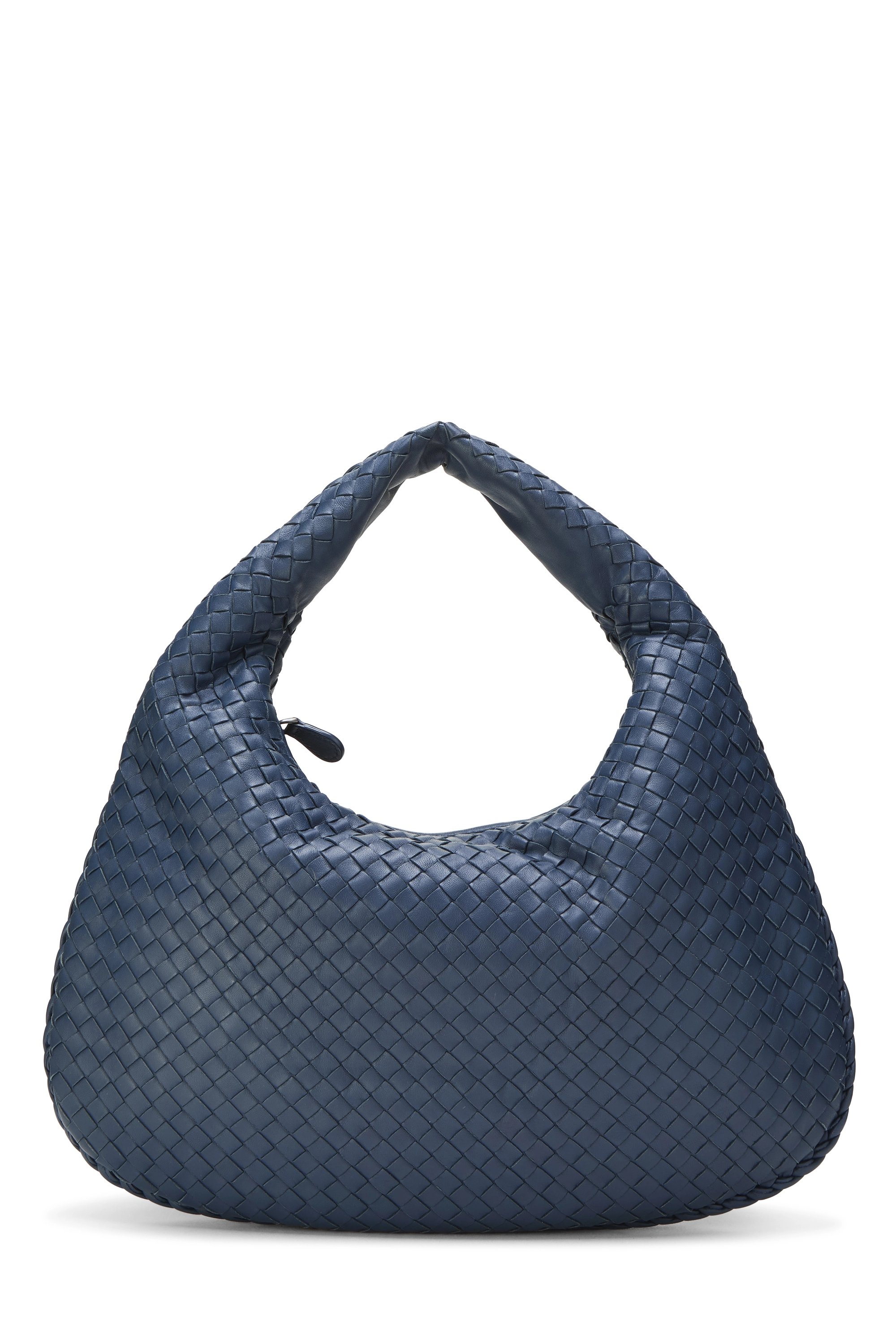 Blue Intrecciato Veneta Hobo Medium