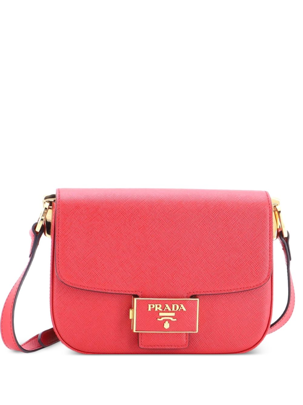 Embleme Flap Bag Saffiano Leather Small shoulder bag