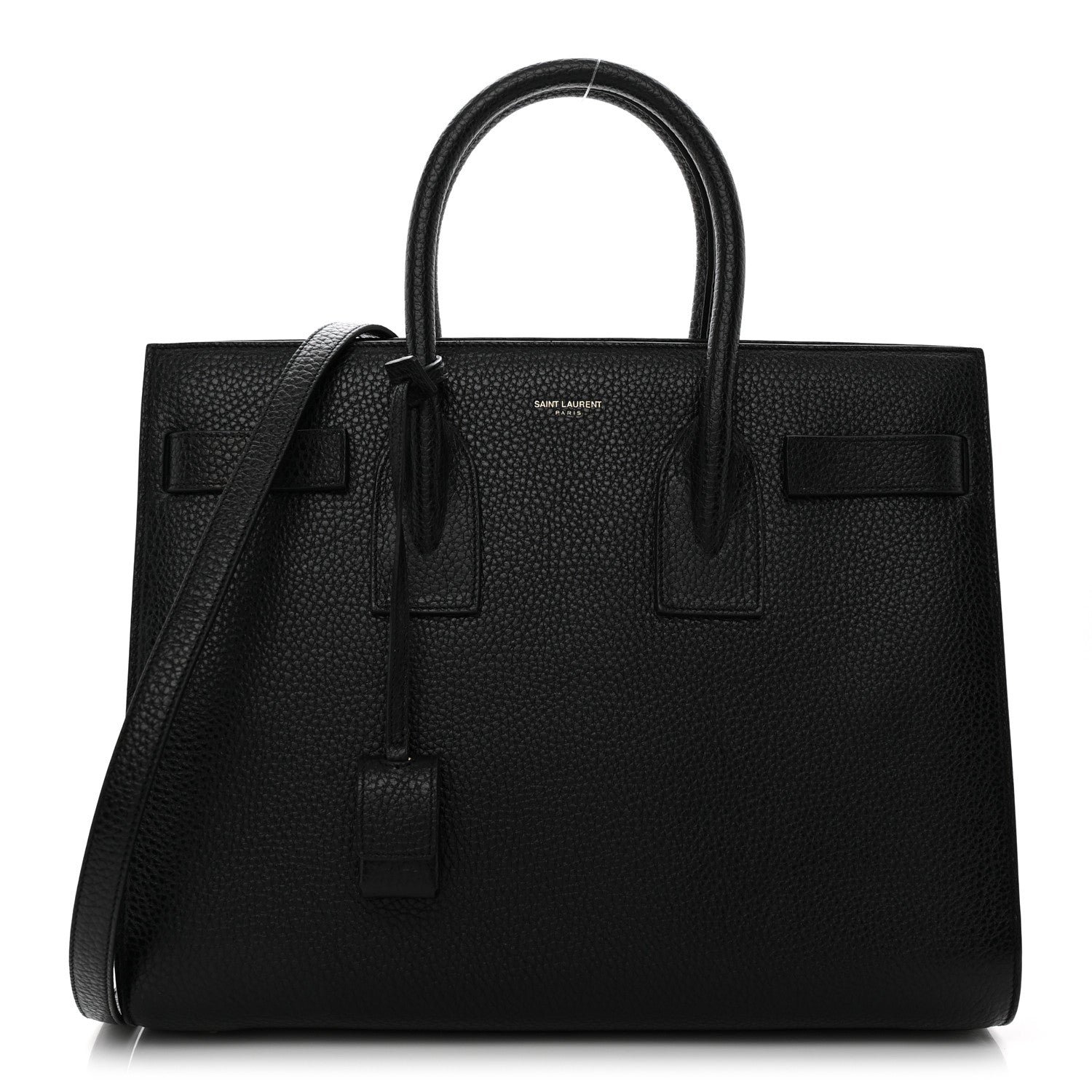 Saint Laurent Grained Calfskin Small Sac De Jour Black