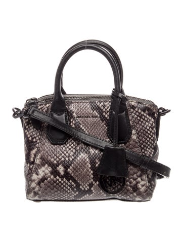 Embossed Leather Top Handle Bag