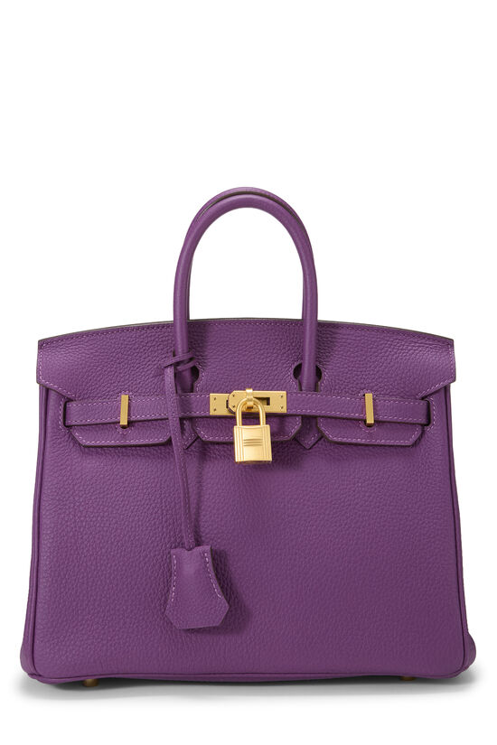 Hermès Anemone Togo Horseshoe Birkin 25