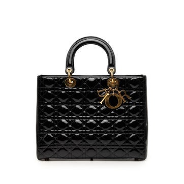 Large Patent Cannage Lady Dior