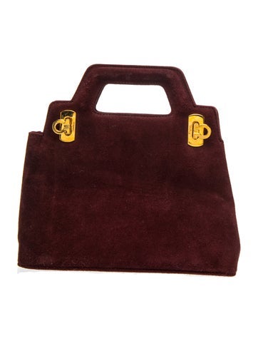 Suede Top Handle Bag