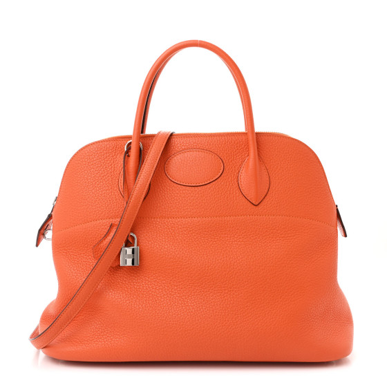 Hermes Taurillon Clemence Bolide 35 Orange Poppy