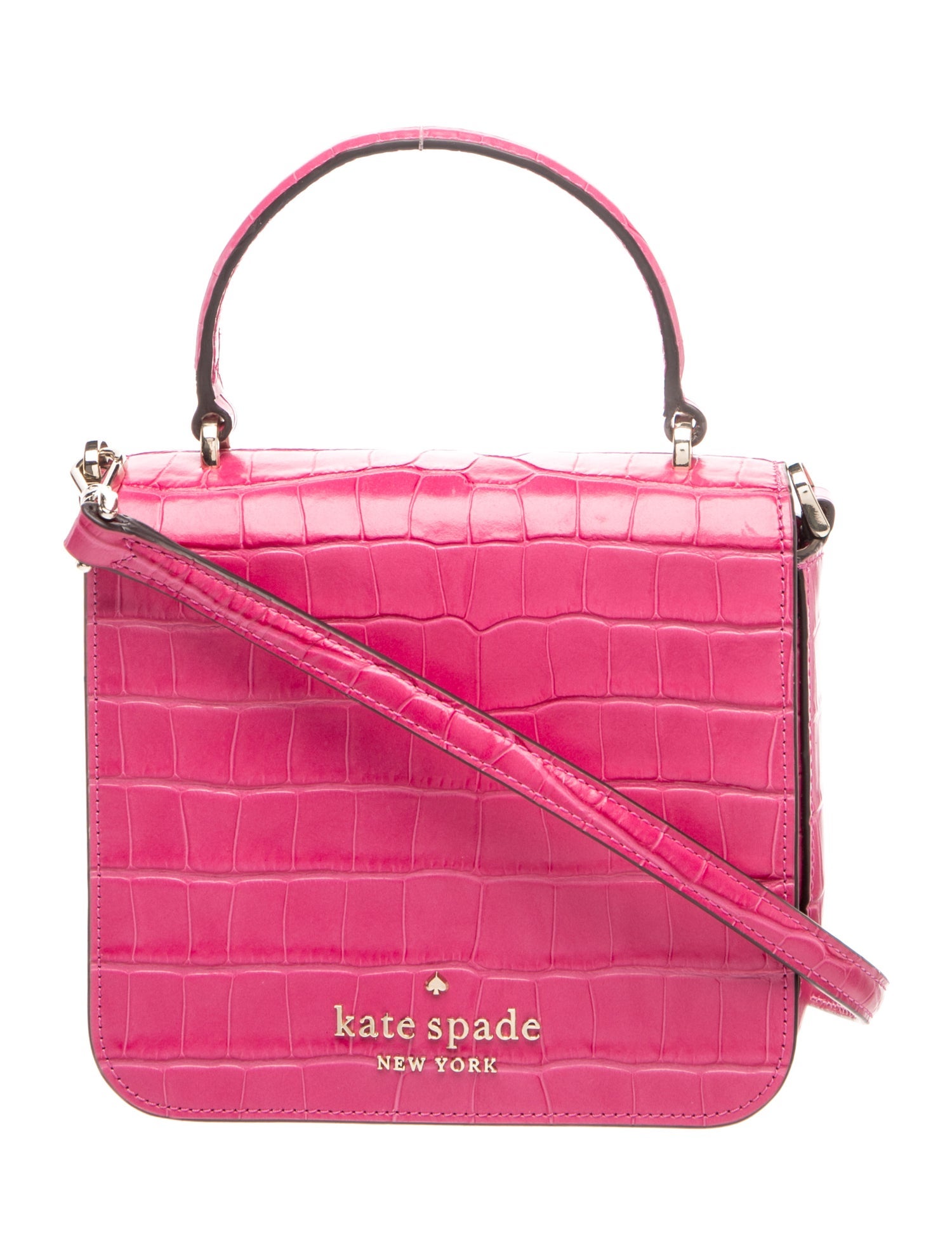 Embossed Leather Top Handle Bag