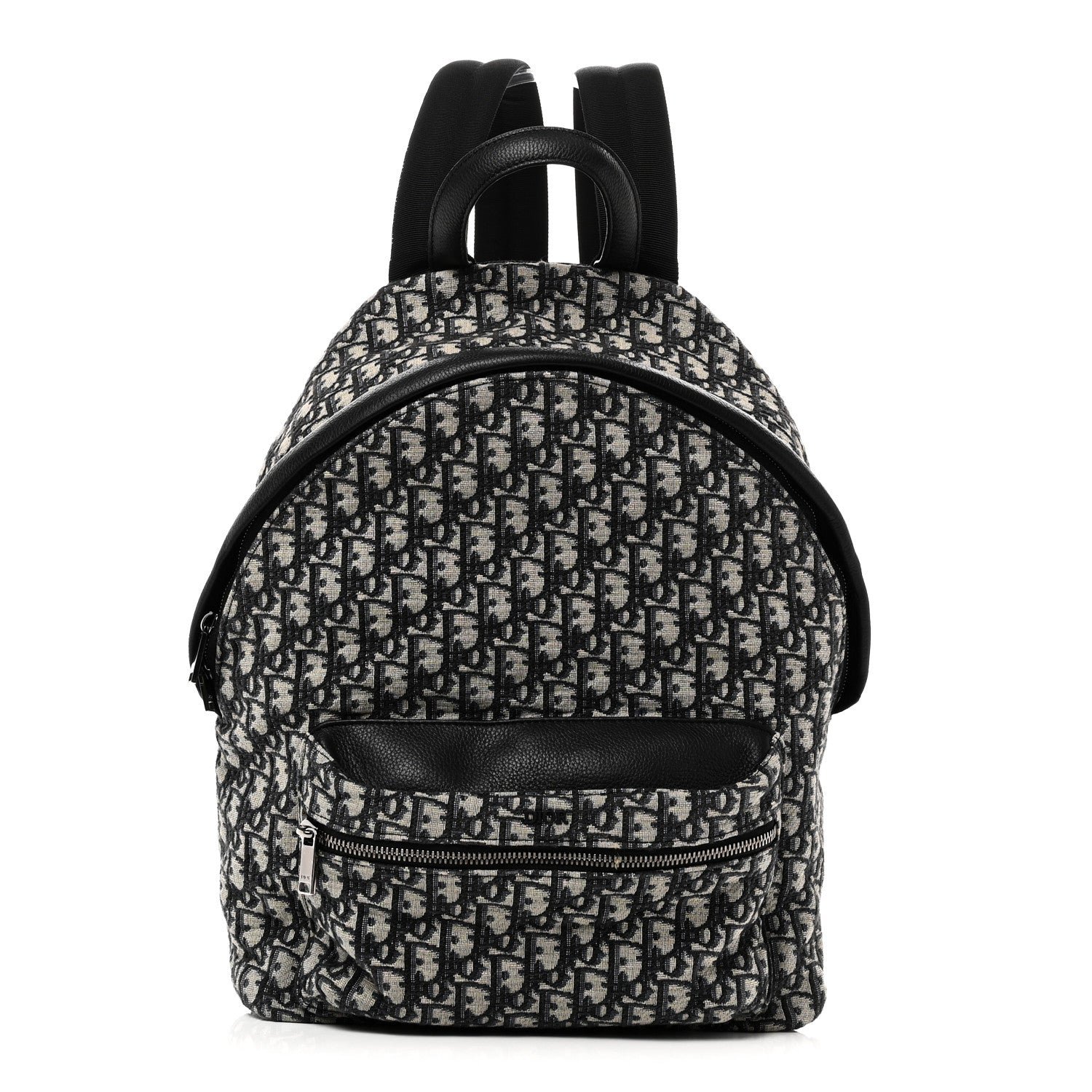 Christian Dior Oblique Calfskin Rider Backpack Beige Black