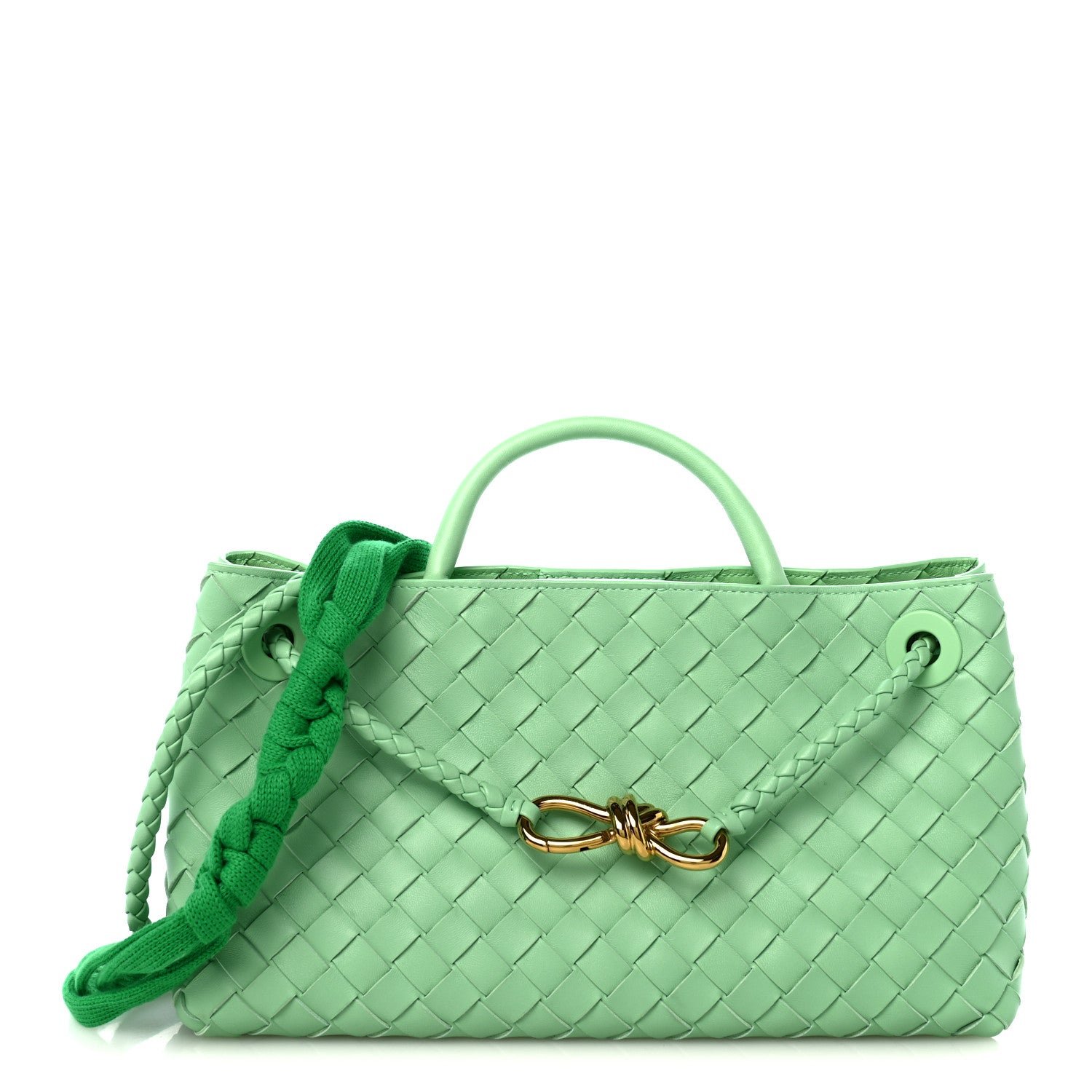 Bottega Veneta Nappa Intrecciato Small East West Andiamo Shoulder Bag Siren