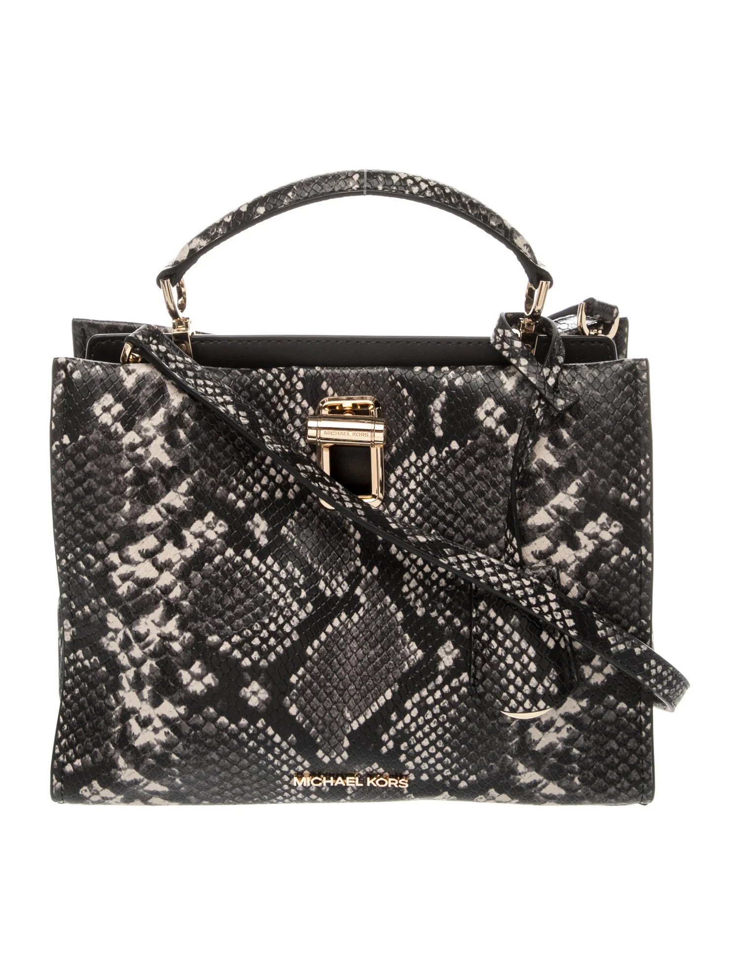 Michael Kors Embossed Leather Top Handle Bag
