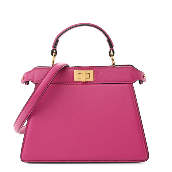 Fendi Shiny Nappa Petite Peekaboo I SEE U Satchel Ciclamino Pilar
