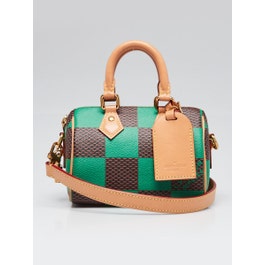 Louis Vuitton Louis Vuitton Green Damier Canvas Speedy 18 Bandouliere Pop Bag