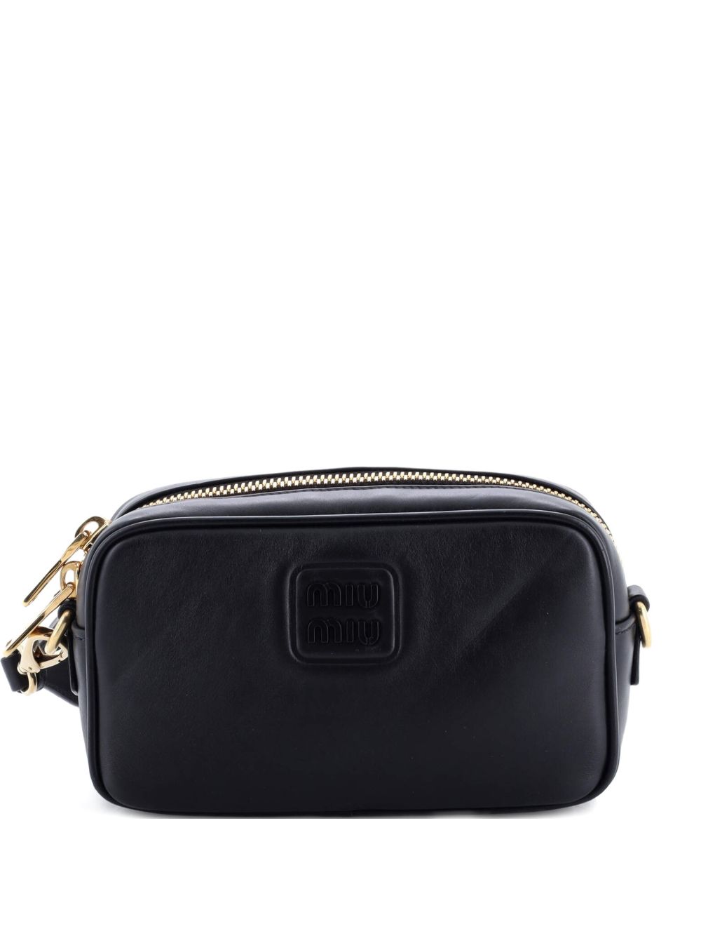 Miu Miu Logo Embossed Camera Bag Leather crossbody bag