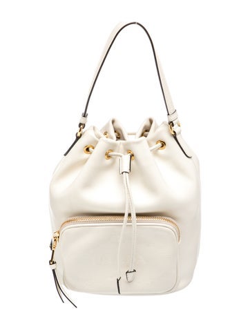 Enameled Metal Triangle Bucket Bag