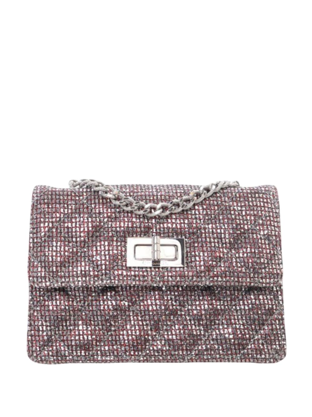 2010-2011 Mini Glitter Canvas Reissue 2.55 Flap crossbody bag
