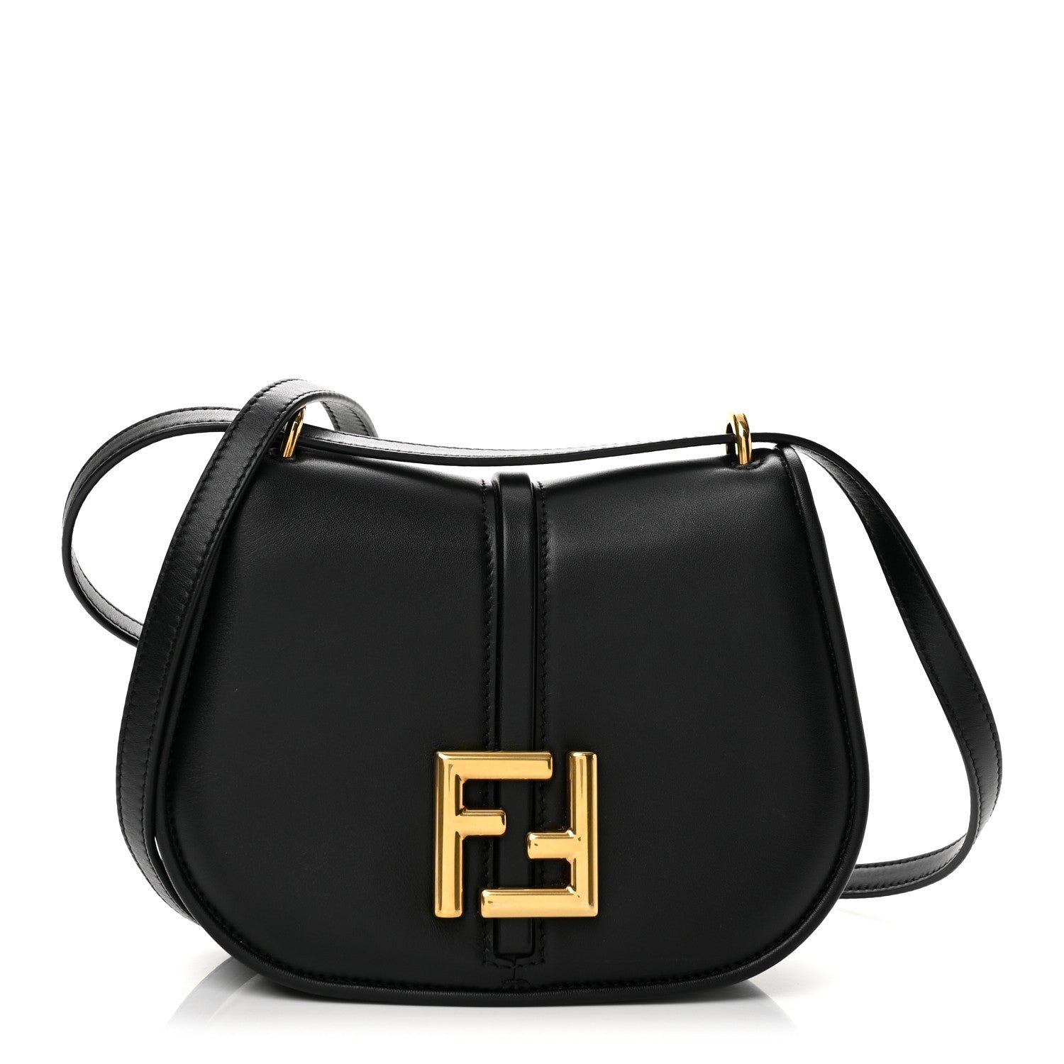 Fendi Vitello Brenta Cher Small Fendi C'Mon Black