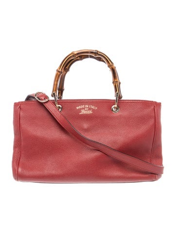 Leather Bamboo Shopper MM